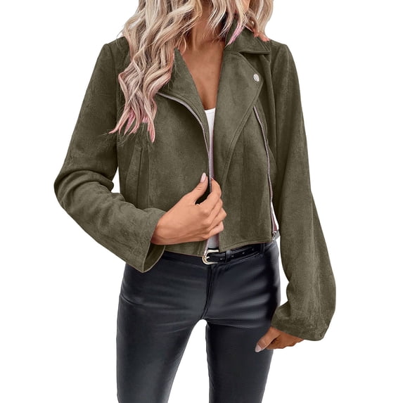 Gytharion Women’s Hooded Jackets Solid Color Long Sleeve Zip Up Coats Relaxed Fit Casual Jackets with Pockets