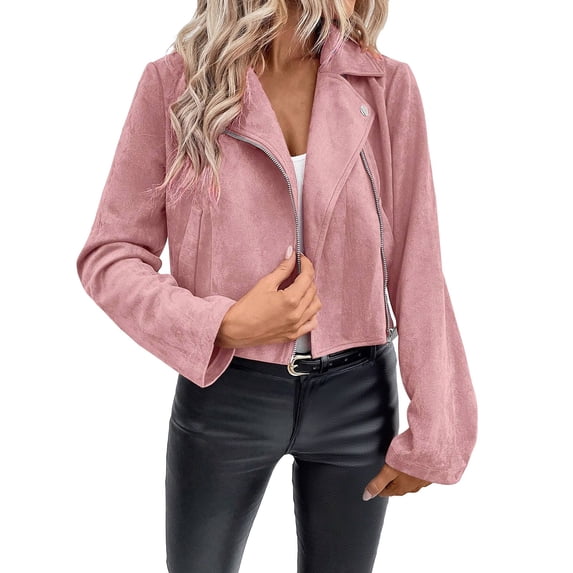 Gytharion Women’s Hooded Jackets Solid Color Long Sleeve Zip Up Coats Relaxed Fit Casual Jackets with Pockets