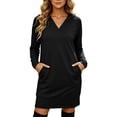 thumbnail image 1 of Gytharion Women's Hoodie Dresses Long Sleeve Stylish Casual Mini Dresses Classic Sporty Style Comfortable Pullover Dresses with Pockets, 1 of 6