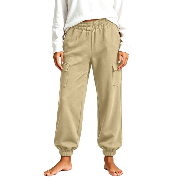 Gytharion Women's Jogger Pants High Waist Tapered Fit Sweatpants Elastic Waist Loose Fit Athletic Joggers with Pockets for Workout