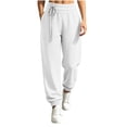 thumbnail image 1 of Gytharion Women's Jogger Pants Solid Color Tapered Fit Sweatpants Drawstring Elastic Waist Athletic Joggers with Pockets for Workout, 1 of 8
