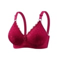 thumbnail image 1 of Gytharion Women's Lace Thin Wireless Bras Comfortable Breathable Push-up Bras Soild Color Adjustable Everyday Brassiere,36B-42B, 1 of 5