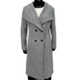 thumbnail image 1 of Gytharion Women’s Long Coats Lapel Solid Color Button Down Wool Jackets Belted Warm Winter Overcoats with Pockets, 1 of 2
