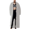 thumbnail image 1 of Gytharion Women's Plus Size Fringe Trim Knit Cardigans Maxi Length Oversized Loose Fit Casual Sweater Coats Fall and Winter Warm Layering with Side Pockets Frayed Hem Chunky Ribbed Knit Jackets, 1 of 4