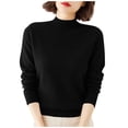 thumbnail image 1 of Gytharion Women's Plus Size Solid Color Mock Neck Sweaters Long Sleeve Soft Stretchy Warm Layering Knit Tops Lightweight Basic Pullover Knits, 1 of 8