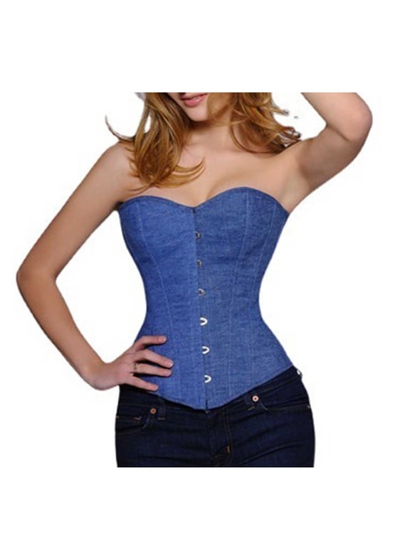 Women's Plus Size Strapless Boned Corsets Tummy Control Hourglass Front Busk Closure Bodyshapers Waist Slimming Shapewear Tops for Evening Party Clubwear