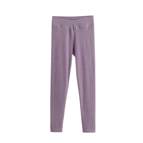 Gytharion Women's Plus Size Thermal Pajama Pants Solid Color High Waist Double Brushed Sleep Pants Soft Warm Winter Lounge Bottoms