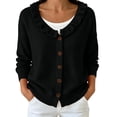 thumbnail image 1 of Gytharion Women's Ruffle Collar Cardigan Sweaters Button Front Round Neck Long Sleeve Knit Cardigans Solid Color Sweater Cardigans, 1 of 6