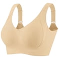 thumbnail image 1 of Gytharion Women's Seamless Bralette Plus Size Comfy Breathable Wire-Free Gathering Push Up Sport Bra Rhinestones Soft Support Full Coverage Everyday Bra, M-5XL, 1 of 8
