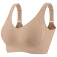thumbnail image 1 of Gytharion Women's Seamless Bralette Plus Size Comfy Breathable Wire-Free Gathering Push Up Sport Bra Rhinestones Soft Support Full Coverage Everyday Bra, M-5XL, 1 of 8