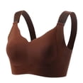 thumbnail image 1 of Gytharion Women's Seamless Bras Solid Color Scalloped V Neck Wide Straps T Shirt Bras Soft Everyday Wireless Bras, 1 of 8