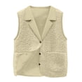thumbnail image 1 of Gytharion Women's Sherpa Fleece Vest Jackets Fashion Solid Sleeveless Lapel Fuzzy Vest Winter Soft Comfy Button Down Warm Casual Waistcoat with Pockets, 1 of 4