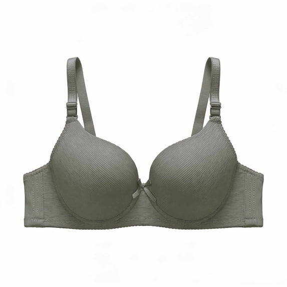 Gytharion Women's Soft Fabric Bras Solid Push Up Bras Comfortable Adjustable Underwire Bras
