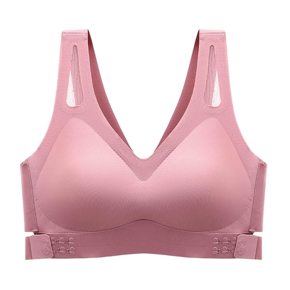 Gytharion Women's Sports Bras Solid Color Wide Straps Smooth Support Seamless Bras Comfortable Everyday Wireless Bras