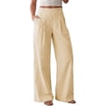 thumbnail image 1 of Gytharion Women's Striped Wide Leg Pants High Waist Tailored Fit Dress Trousers Flowy Straight Leg Design Work Slacks with Pockets for Office, 1 of 8