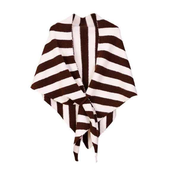 Gytharion Women's Triangle Scarf Striped Color Oversized Shawl Wrap Tie Front Neck Scarf Draped Fall Winter Scarves