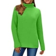 thumbnail image 1 of Gytharion Women's Turtleneck Sweaters Regular Solid Color Long Sleeve High Neck Knit Pullovers with Ribbed Cuffs Classic Jumper Tops, 1 of 7