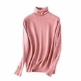 thumbnail image 1 of Gytharion Women's Turtleneck Sweaters Soft Lightweight Slim Knit Tops Solid Color Basic Inner Layering Long Sleeve Pullover Knits, 1 of 6