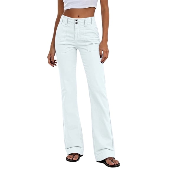 Gytharion Women's Wide Leg Pants High Waist Loose Fit Casual Trousers Elastic Waist Full Length Lounge Pants for Travel Daily Wear