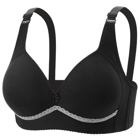Gytharion Women's Wireless Bras Solid Color Smooth Cups Push Up Support Seamless Bras Comfortable Everyday Full Coverage Bras