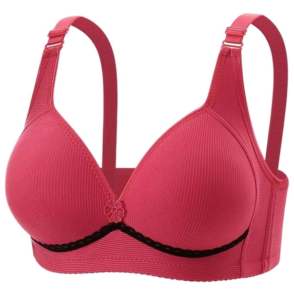 Gytharion Women's Wireless Bras Solid Color Smooth Cups Push Up Support Seamless Bras Comfortable Everyday Full Coverage Bras