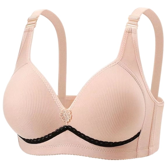 Gytharion Women's Wireless Bras Solid Color Smooth Cups Push Up Support Seamless Bras Comfortable Everyday Full Coverage Bras