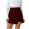 thumbnail image 1 of Gytharion Womens Corduroy Skirts Fashion Solid Split Hem Bodycon Skort Summer Soft Comfy Zipper Athletic Mini Skirt, 1 of 7