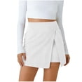 thumbnail image 1 of Gytharion Womens Corduroy Skirts Fashion Solid Split Hem Bodycon Skort Summer Soft Comfy Zipper Athletic Mini Skirt, 1 of 7