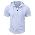 thumbnail image 1 of Gytharion Workout Tops Men Short Sleeve Hooded T-Shirts Drawstring Lightweight Pullover Summer Athletic Hoodies, 1 of 8