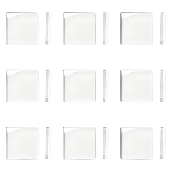 Gytml 10PCS Square Clear Acrylic Blanks 2"2" Diy Fridge Kits, Make-Your-Own Photo For Craft Projects, Home Decor & Gifts(Clear-10PCS)