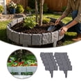 thumbnail image 1 of Gytml 10PCS Stone-Look Garden Edging Border Weatherproof Interlocking Landscape Fence No Dig Decorative Outdoor Landscape Border For Flower Beds, Pathways & Yard Landscaping(Grey-10PCS 9.84Inch), 1 of 6