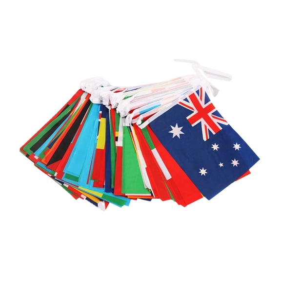 Gytml 164Ft 200-Count International Flags String, World Country Pennant Bunting, Multi-Nation Decorative Flags For Parties & Classroom(Red-164Ft)