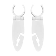 Gytml 2-Pack Sup Paddle Board Fixing Clips, Paddle Holder Clamps, Quick-Release Paddle Keeper Clips For Stand Up Paddle Boards & KayaksWhite-4.53"