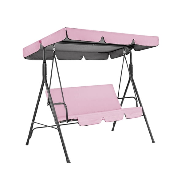 Gytml 210D Outdoor Swing Canopy & Seat Cover, Waterproof Uv Resistant Patio Swing Replacement Set For Backyard Garden No Frame(Pink-190X132X15Cm)