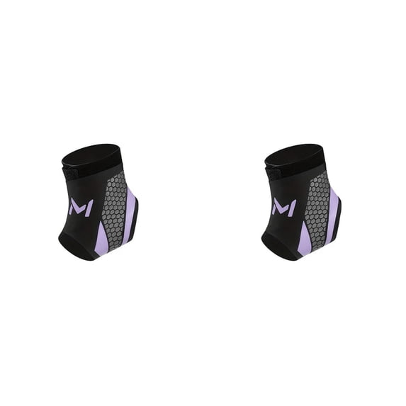Gytml 2Pcs Lightweight Sports Ankle Support Brace Adjustable Compression Anti-Sprain Ankle Stabilizer Sleeve Wearable Under Shoes Ankle Guard For Running Gym Hiking(Purple-2PCS-11.81")