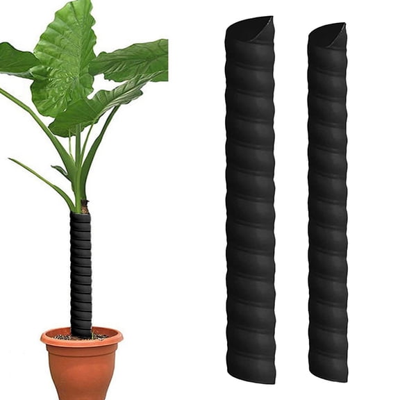 Gytml 2Pcs Spiral Tree Guards Tree Protectors, Tree Trunk Protectors For Deer, Rodent & Sun Protection, Garden Tree Wraps For Saplings(Black-4X40Cm)