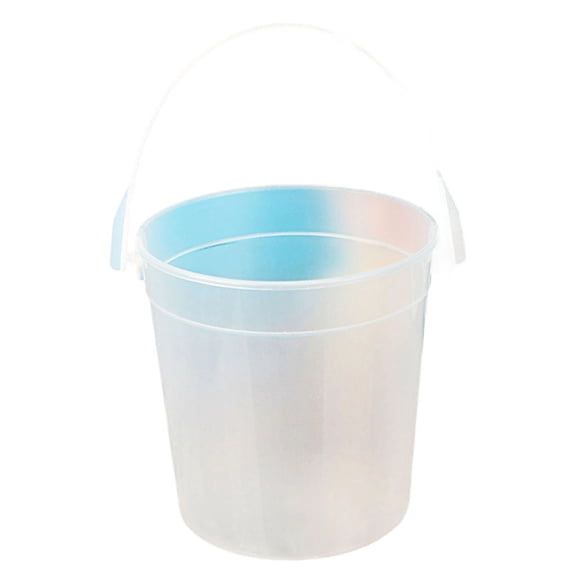 Gytml 32oz Storage Bucket With Carry Handle Reusable Small Pail Portable Fruit Snack Container For Kitchen Counter Outdoor Picnic Household Small Item Storage Organizer(Clear-32oz)