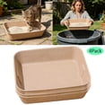 thumbnail image 1 of Gytml 4 Pack Disposable Cat Litter Box, Large Size Portable Litter Pan, Sturdy Leak-Proof Litter Box For Cats, Travel, Hotel & Multi-Cat Use(Khaki-16.14X12.59X3.74Inch), 1 of 4