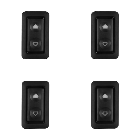 Gytml 4PCS Universal Car Window Regulator Switch Heavy-Duty Power Window Control Button Replacement Accessory For Vehicle Electrical Repairs & Diy Upgrades(Black-4PCS)