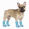 thumbnail image 1 of Gytml 4Pcs Cute Dog Rain Shoes For Small And Medium Puppy, Adjustable Rubber Cartoon Dog Boots,Waterproof, Anti-, Dirt-Resistant Paw Protection BU2-S, 1 of 7