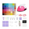 thumbnail image 1 of Gytml 90 Color Fuse Beads Kit For Crafts, Multifunctional Diy Craft Set With Mini Iron, Melting Beads Set Including Pegboards, Ironing Paper, Tweezers, Ideal Gift For Craft Lovers Black-19X13CM, 1 of 4