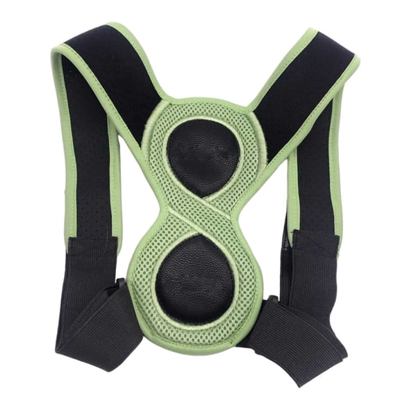 Gytml Adjustable Posture Corrector Back Support, Breathable 8-Shaped Back Brace, Discreet Posture Trainer For Men & Women, Neck & Shoulder Support(Green-One Size)