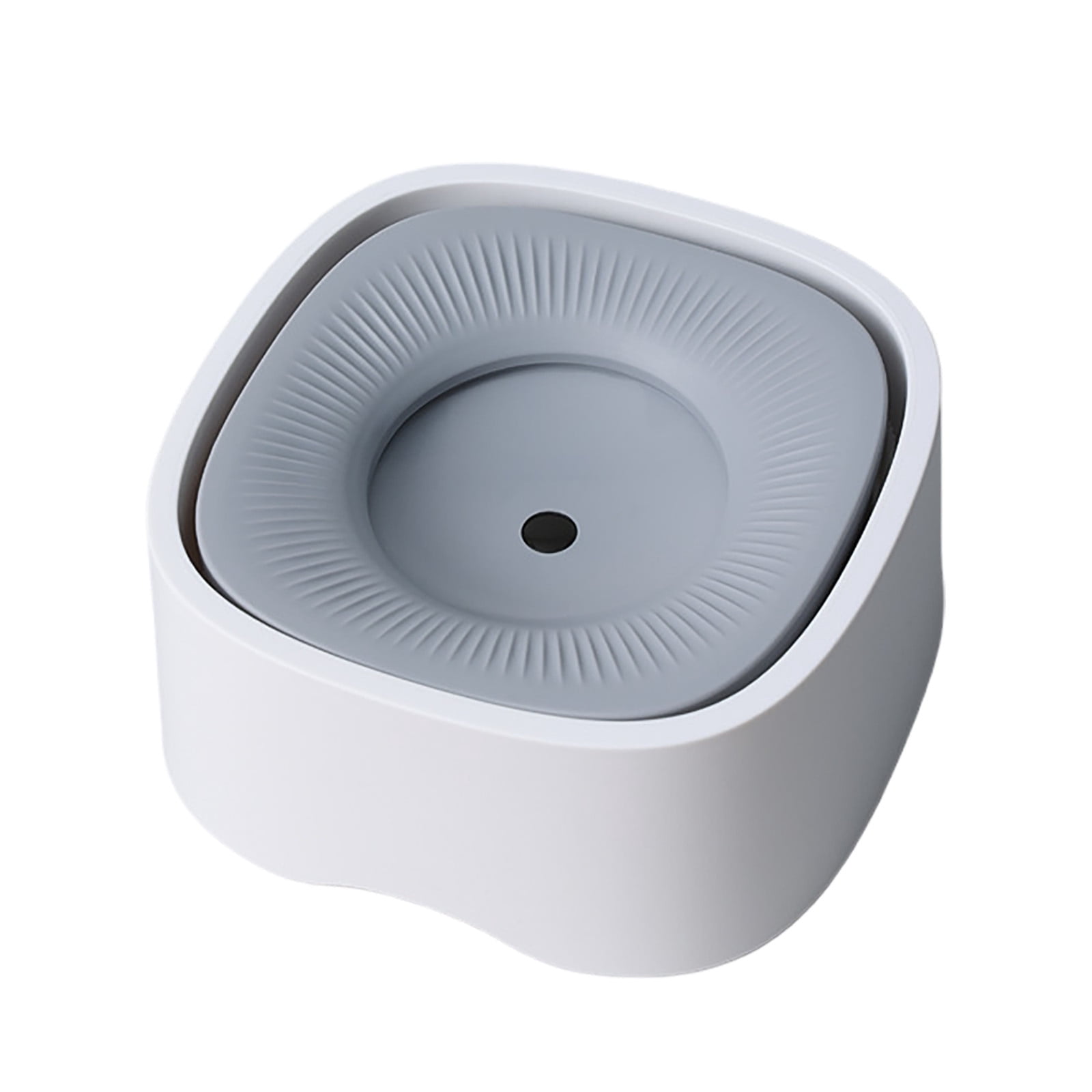 Gytml Anti-Spill Dog Water Bowl, Slow Feeder No-Splash Pet Water Bowl, Anti-Choking Spill-Proof Water Bowl For Dogs & Cats, Non-Tip Mess-Free Pet Drinking Bowl White-20X10cm