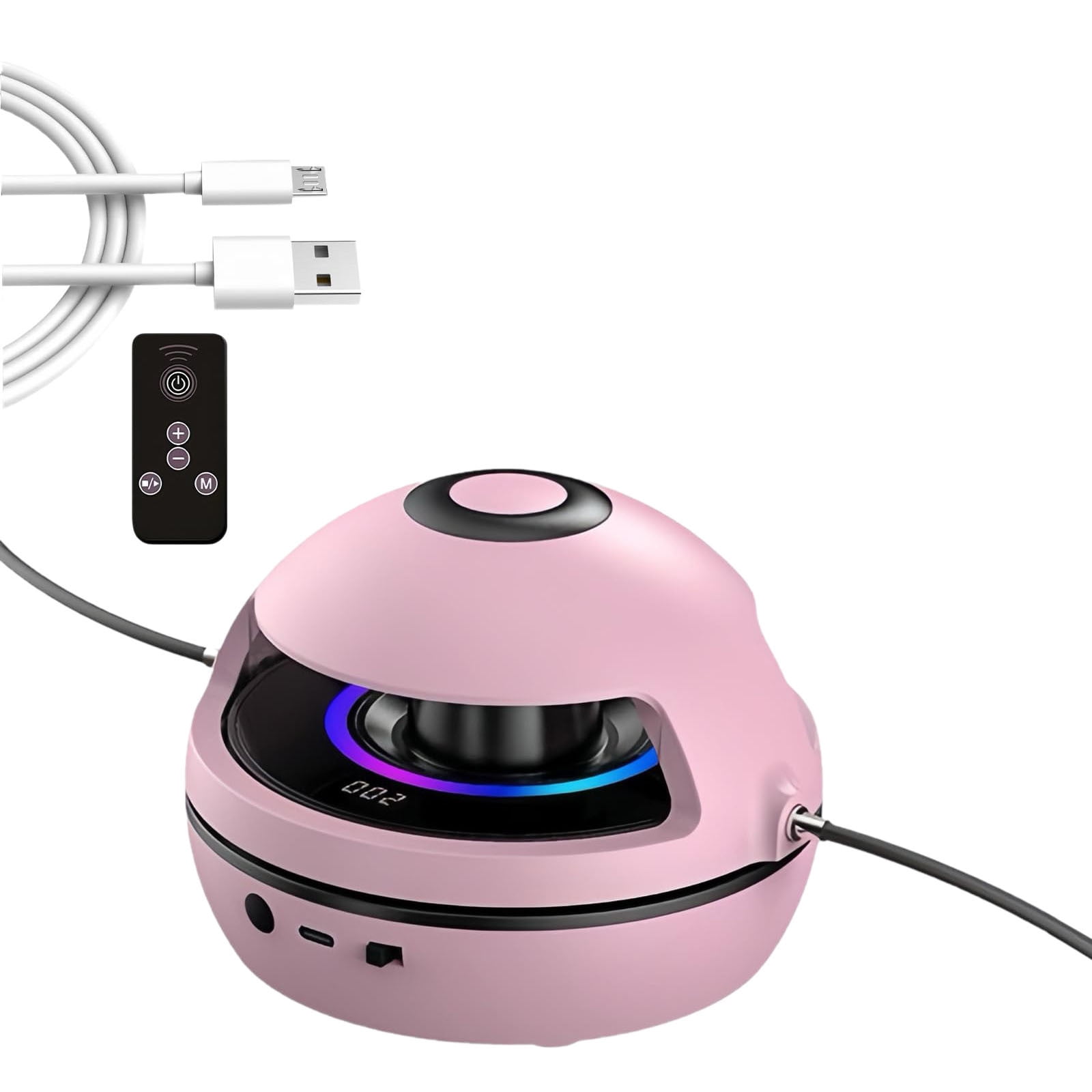 Gytml Automatic Rope Skipping Machine With Led Display, Portable Smart Cordless Jump Rope Trainer Rechargeable For Home Fitness & Daily Workout(Pink-13.6X13X9.5Cm)
