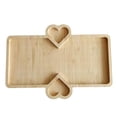 thumbnail image 1 of Gytml Bamboo Heart Wood Tray - Heart Shaped Cheese Board & Serving Platter For Snack, Candy, Fruit - Home Decor For Valentine'S Day E-One Size, 1 of 8