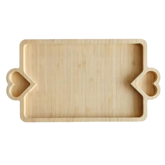 Gytml Bamboo Heart Wood Tray - Heart Shaped Cheese Board & Serving Platter For Snack, Candy, Fruit - Home Decor For Valentine'S Day F-One Size