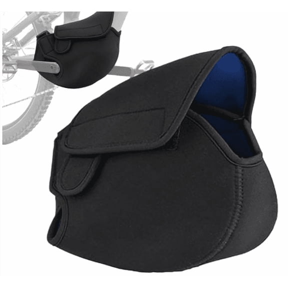 Gytml Bike Crank Protector Cover Neoprene Bicycle Frame Crankset Guard Adjustable Hook And Loop Wrap Multipurpose Dust Scratch Shield For Outdoor Storage Protection(Black-26X19X19cm)