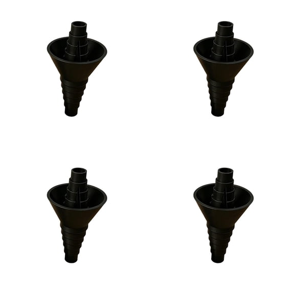 Gytml Bottle Transfer Connector Funnel 4 Pack Universal Funnel Adapter Household Liquid Pouring Tool For Bottle Container Transfer(Black-4PCS)