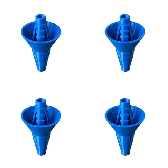 Gytml Bottle Transfer Connector Funnel 4 Pack Universal Funnel Adapter Household Liquid Pouring Tool For Bottle Container Transfer(Blue-4PCS)