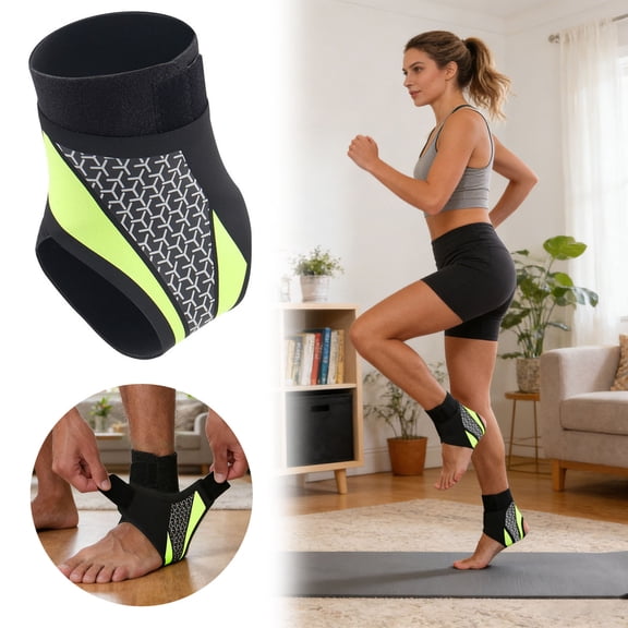 Gytml Breathable Ankle Support Brace Mesh Adjustable Anti-Sprain Ankle Stabilizer Sleeve Thin Wearable Athletic Ankle Guard For Running Gym Hiking(Light Green-Left Foot)
